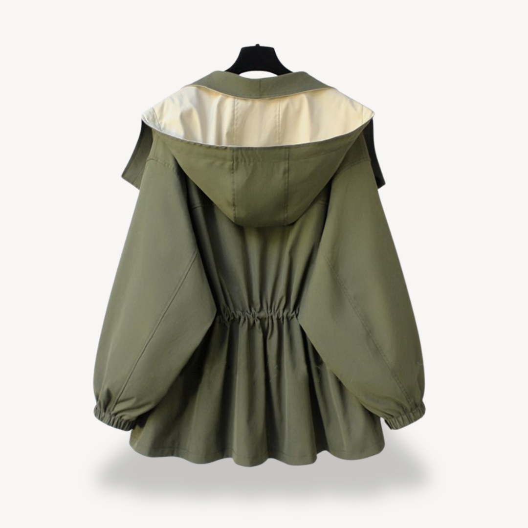 Trenchcoat mit Farbblockdesign für Damen | Loravelle 3