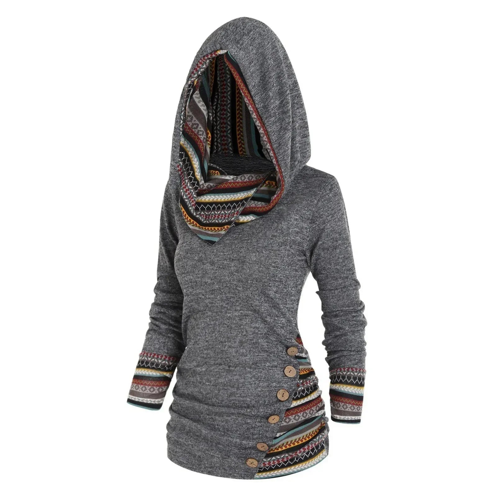 Tribal Muster Kapuzenpullover für Damen 0