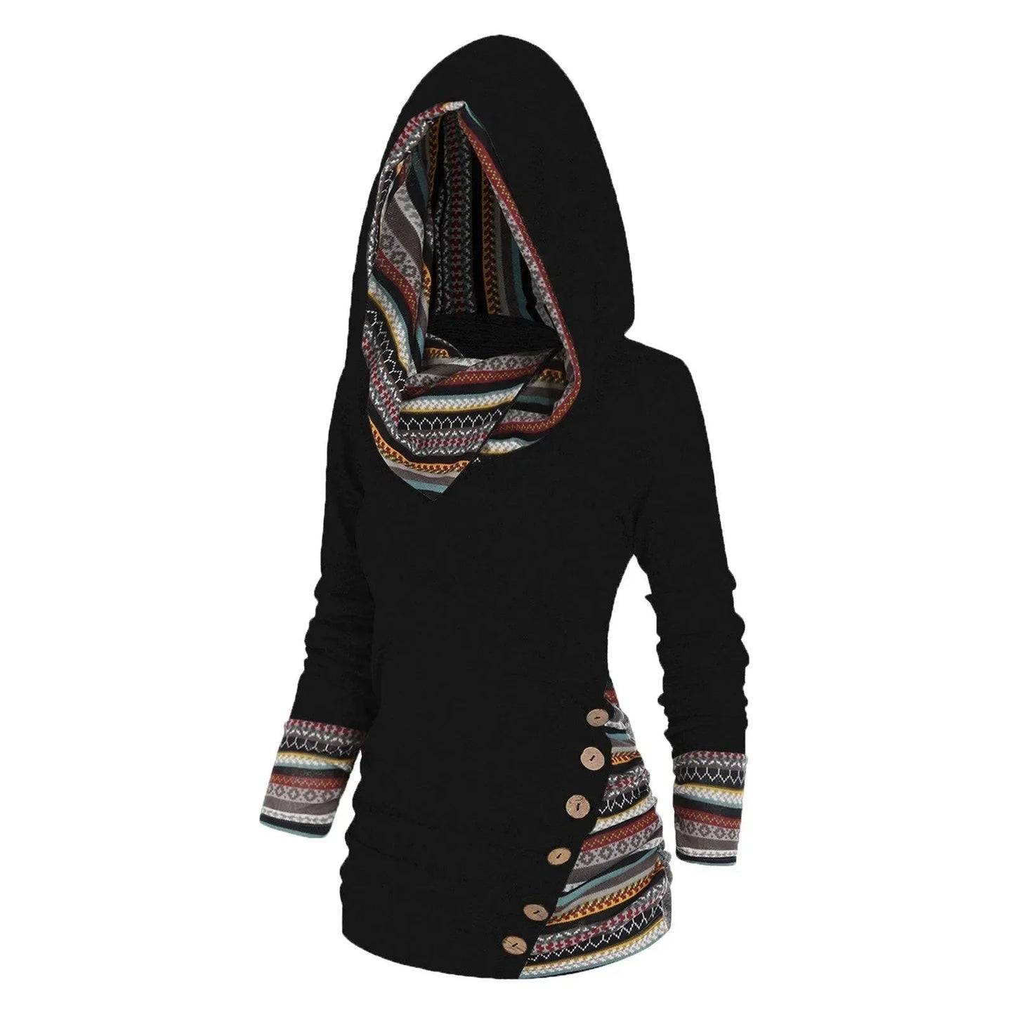 Tribal Muster Kapuzenpullover für Damen 1