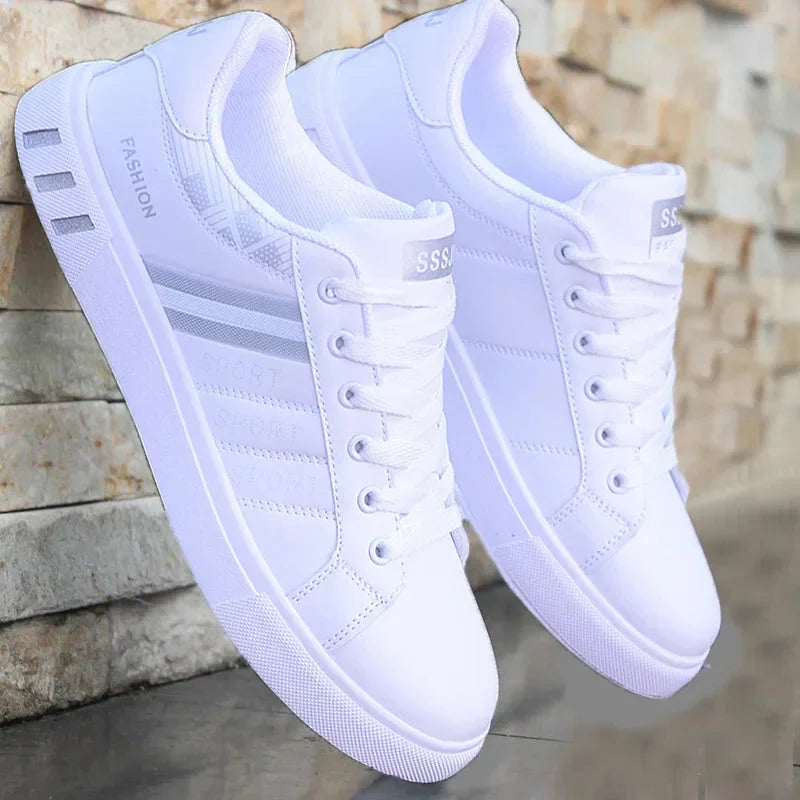 Turnschuhe | Schnürsenkel | Rutschfest | Wanderschuhe | Herren Turnschuhe-Weiß-39-Chaps Herrenmode