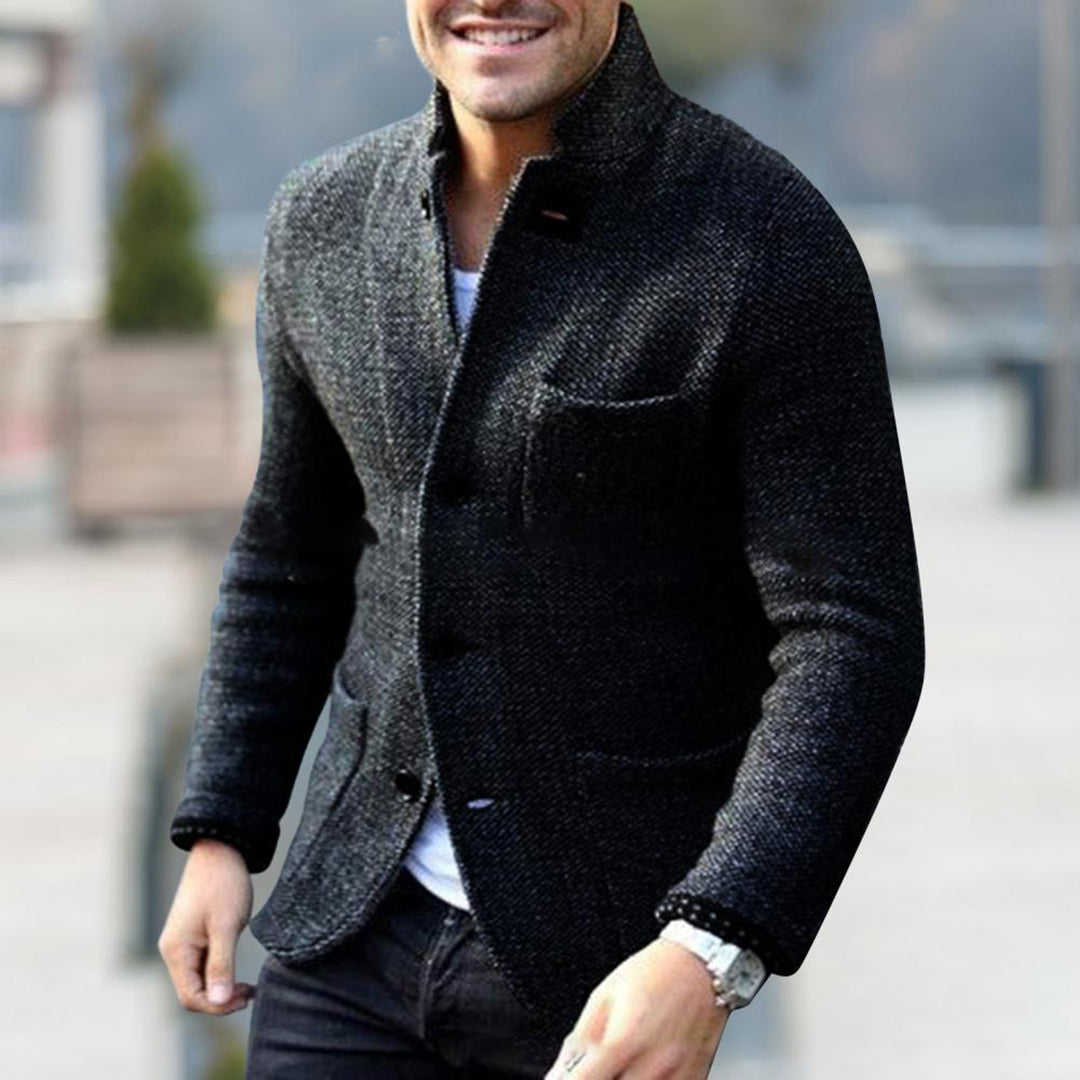 Herren Blazerjacke Einreihig mit Taschen Tweed - BerlinGlamour