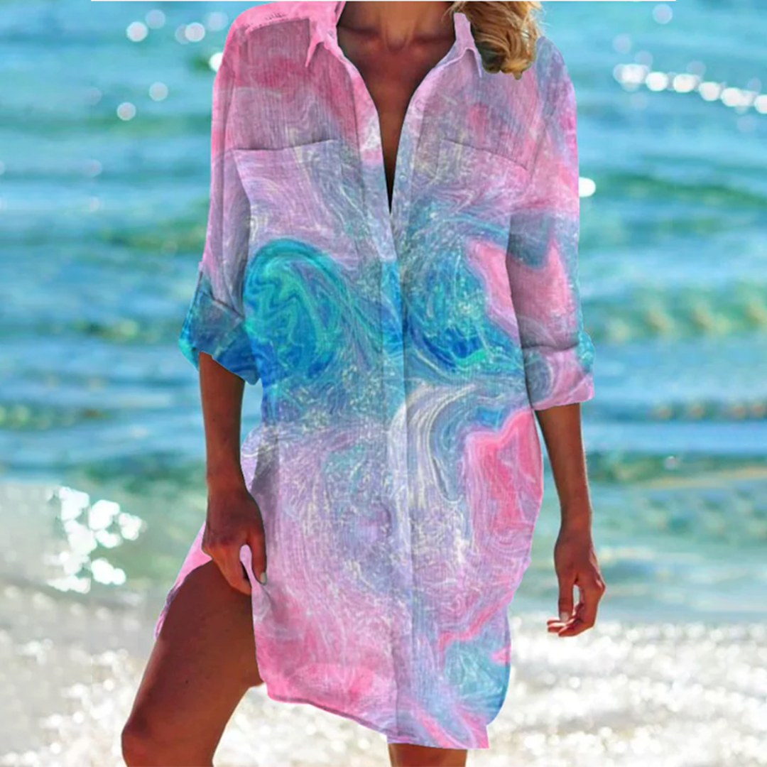 Ulinda Damen Sommerkleid im klassischen Stil