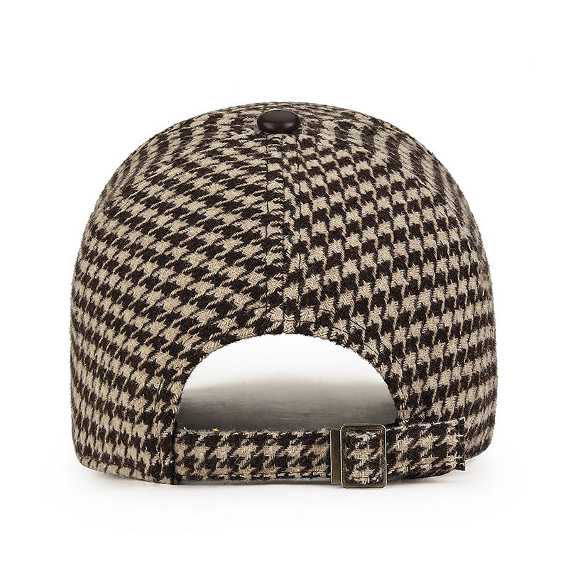 Herren Leder Mütze Elegante Schwarz