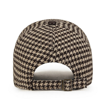 Herren Leder Mütze Elegante Schwarz