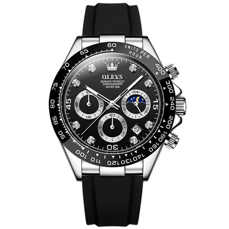 Herren Armbanduhr Edelstahl Elegante Analog