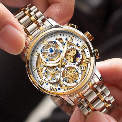 Herren Armbanduhr Automatik Edelstahl Schweizer Qualität