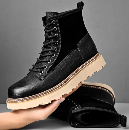 Leder Stiefel Herren Elegant Hochwertig Schwarz