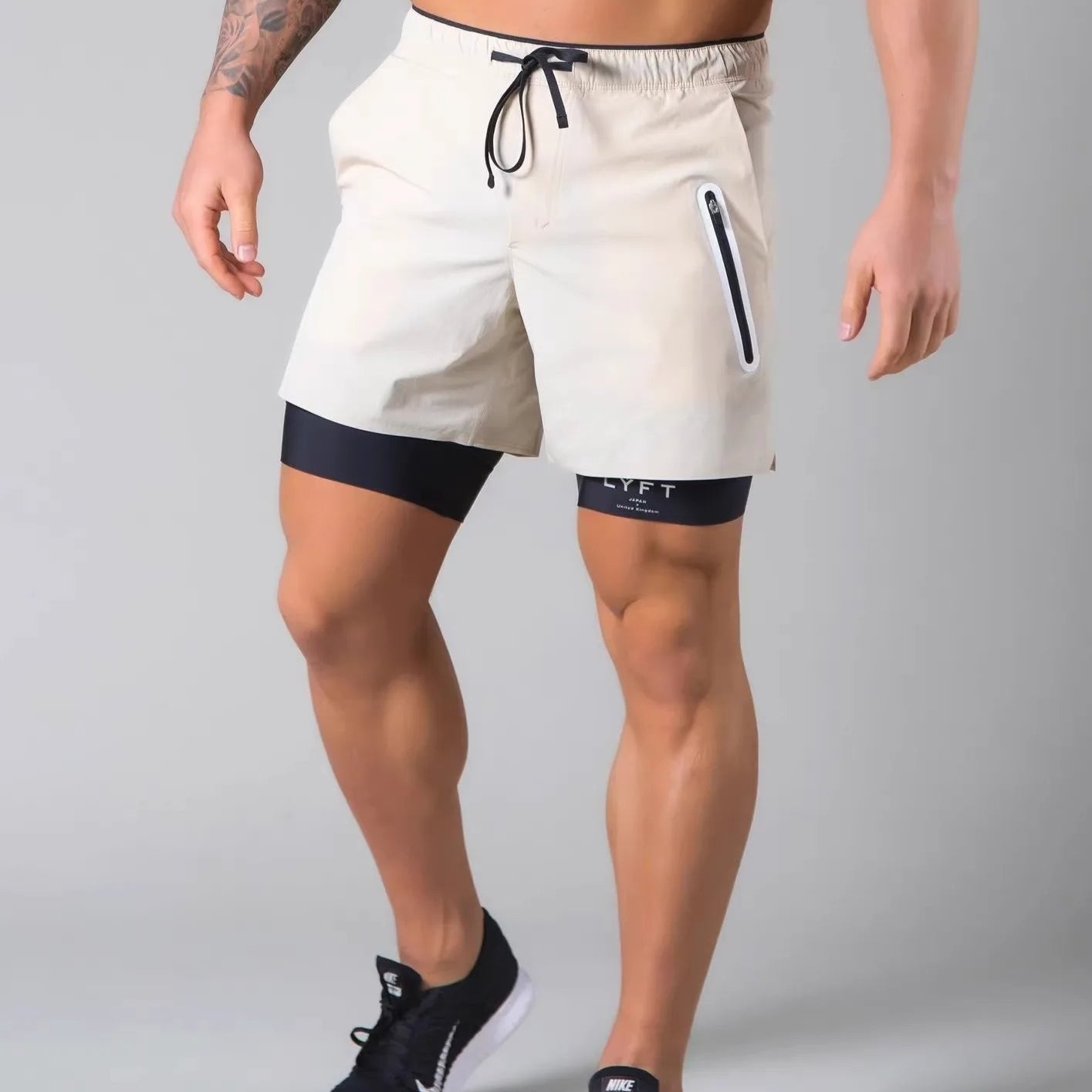 Herren Sportshorts 2-in-1 Lauf- und Trainingshose