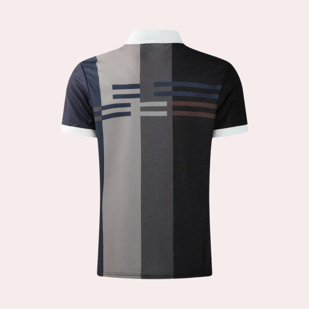 Herren Polo-Shirt atmungsaktiv Sportlich Elegant Reißverschluss