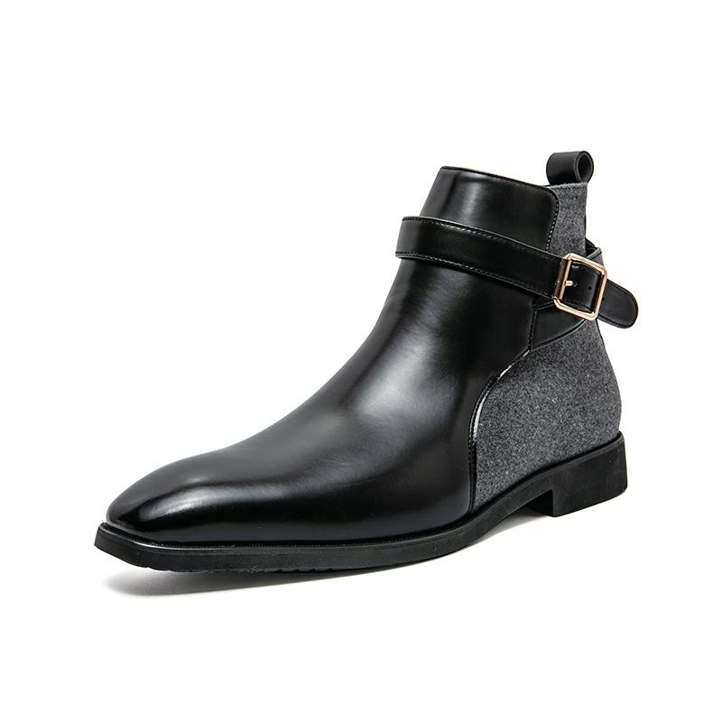 Leder Stiefel Herren Handgefertigt Echtleder Schwarz