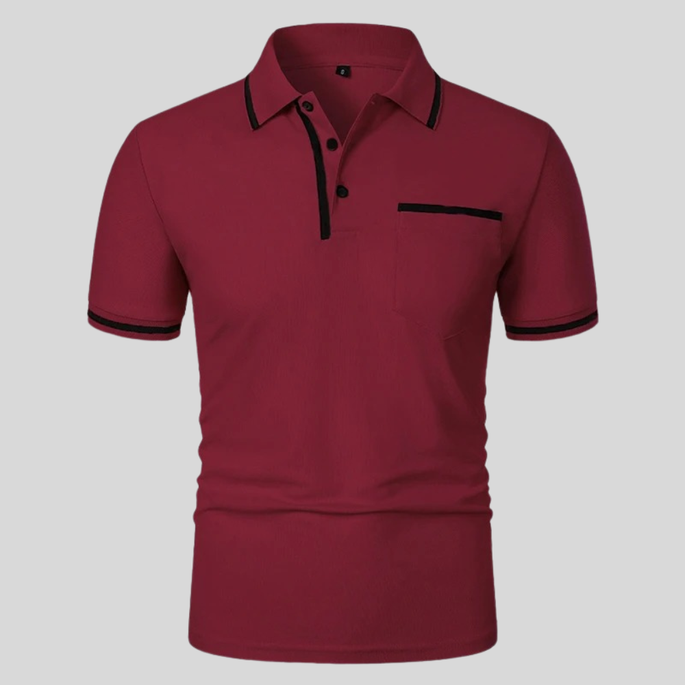 Herren Poloshirt Kurzarm Klassisch Slim Fit
