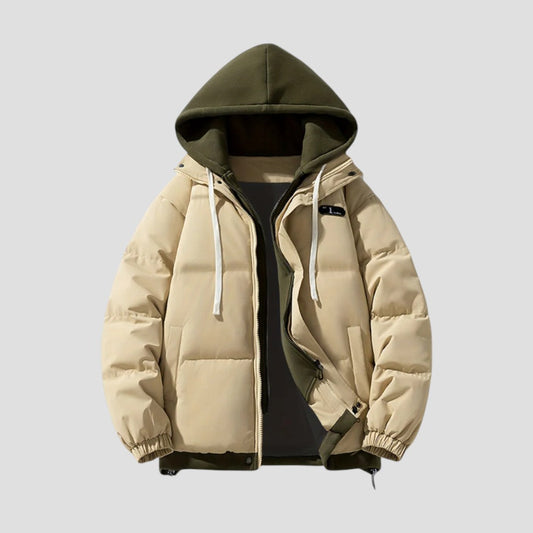 Übergroße Pufferjacke mit Kapuze für Herren 0