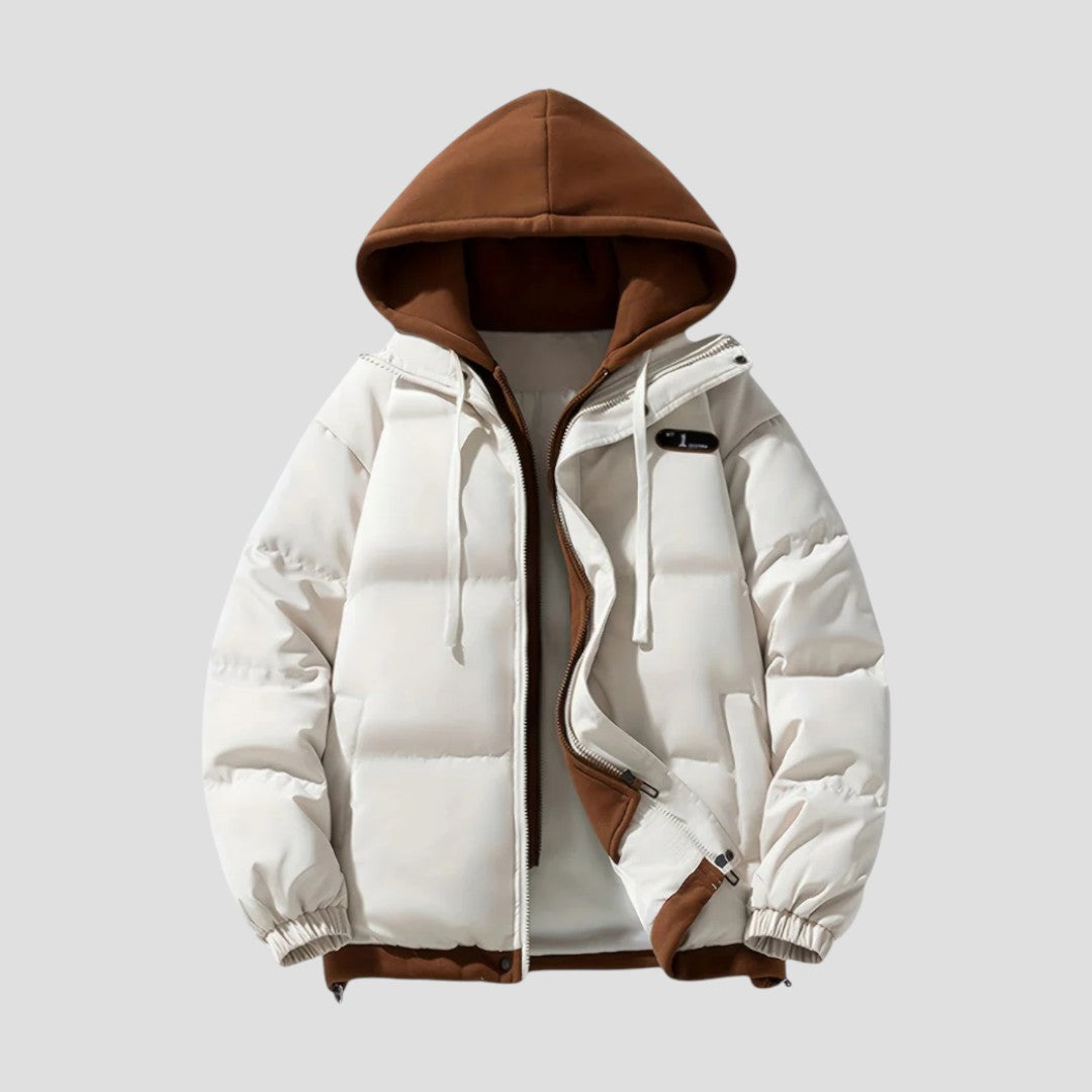 Übergroße Pufferjacke mit Kapuze für Herren 3