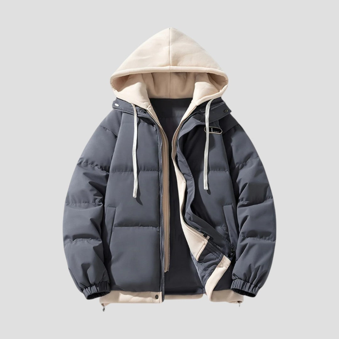 Übergroße Pufferjacke mit Kapuze für Herren 4