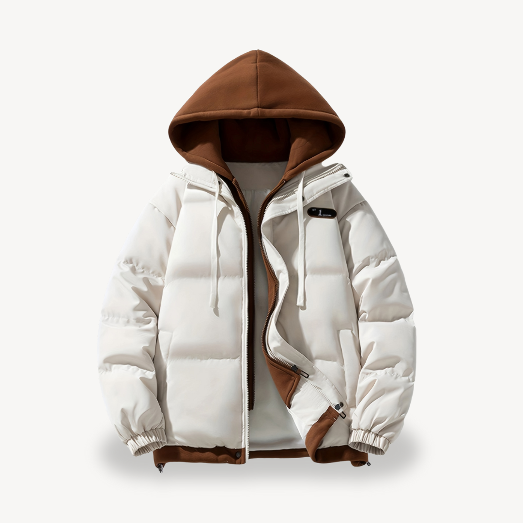 Übergroße Pufferjacke mit Kapuze für Herren | Loravelle 4