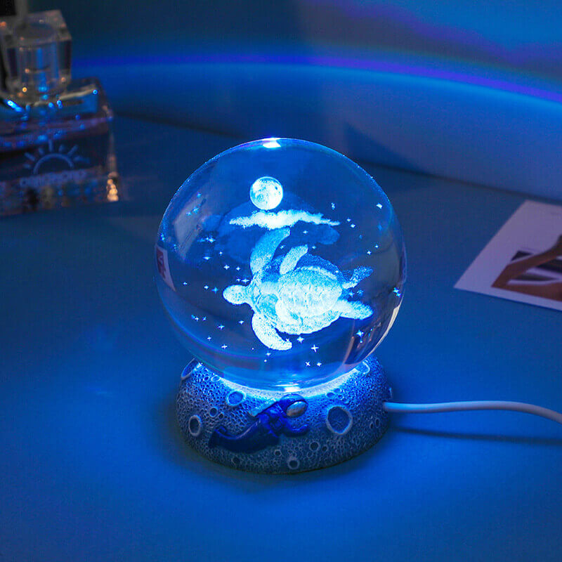 Kristallkugel Nachtlicht Unterwasserwelt Dekorativ