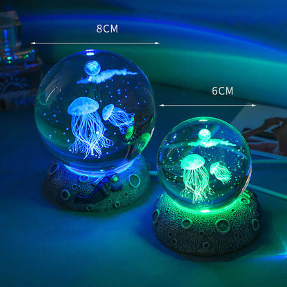 Kristallkugel Nachtlicht Unterwasserwelt Dekorativ