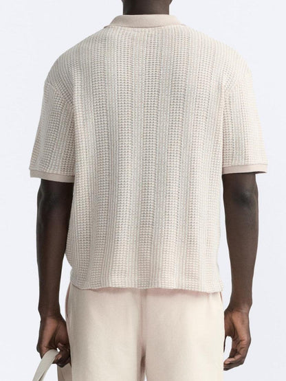 Strick-Polo Reißverschluss Herren Sportlich Modern