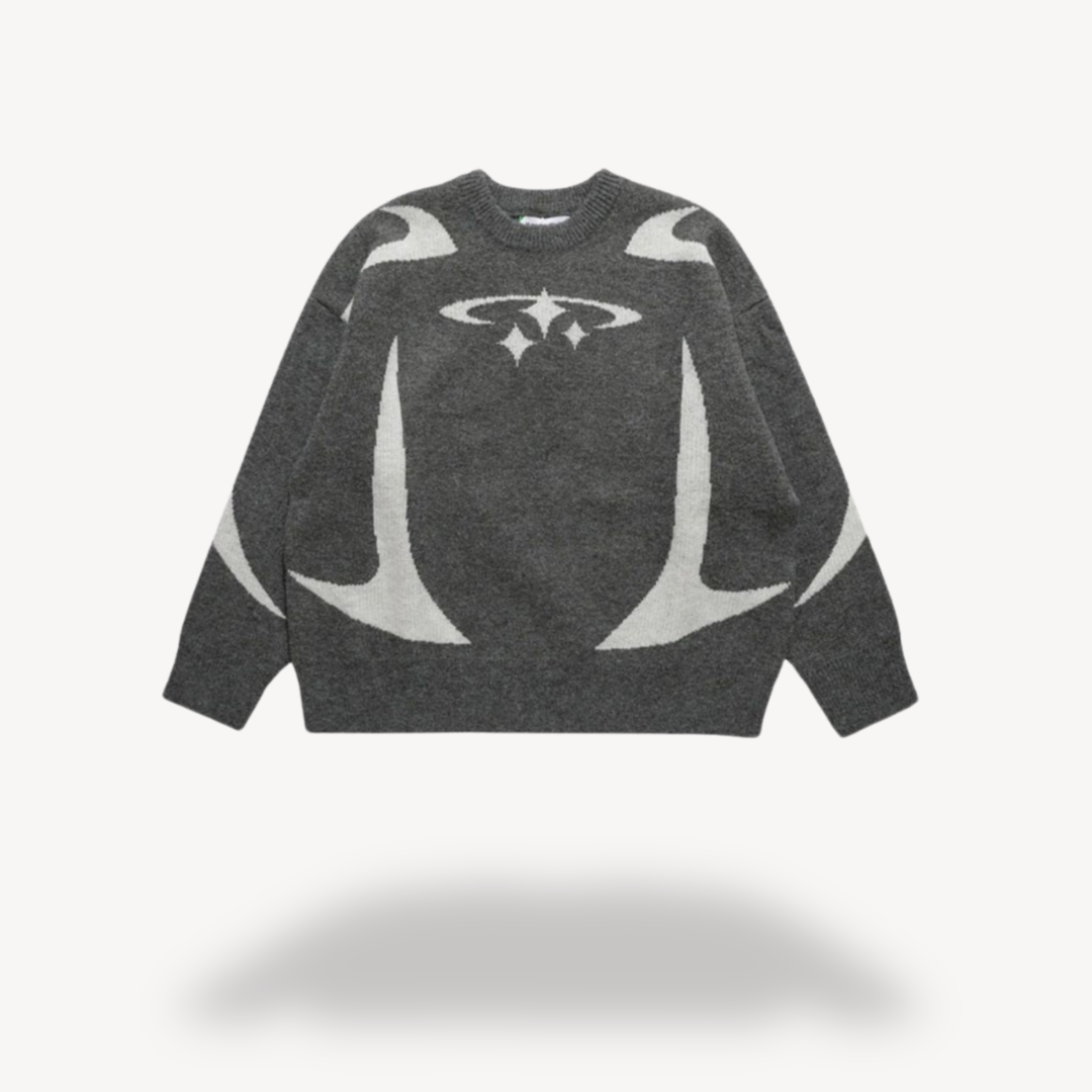 Unisex-Strickpullover mit Rundhalsausschnitt und Grafik 2