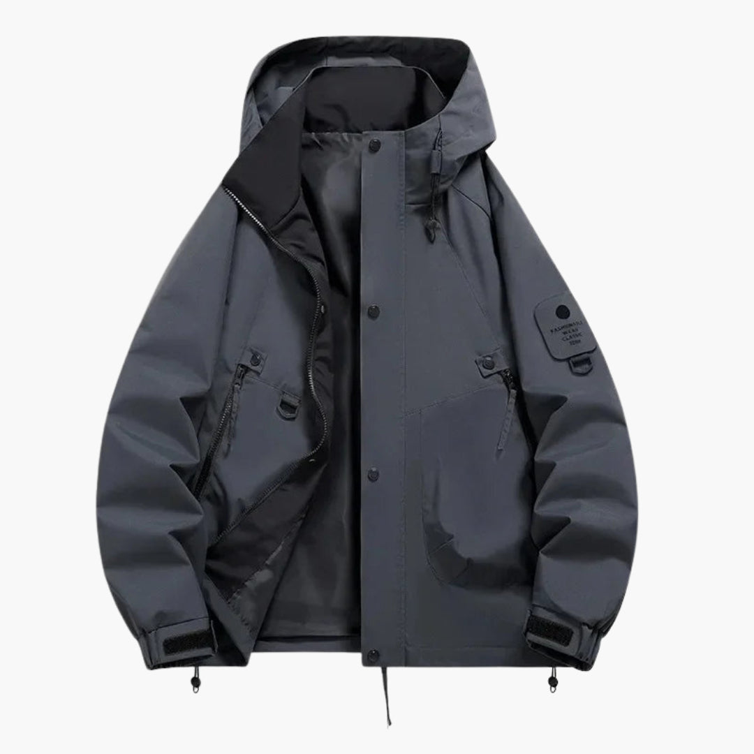 Unisex Kapuzen Skijacke mit verstellbarem Schnitt und langen Ärmeln 1
