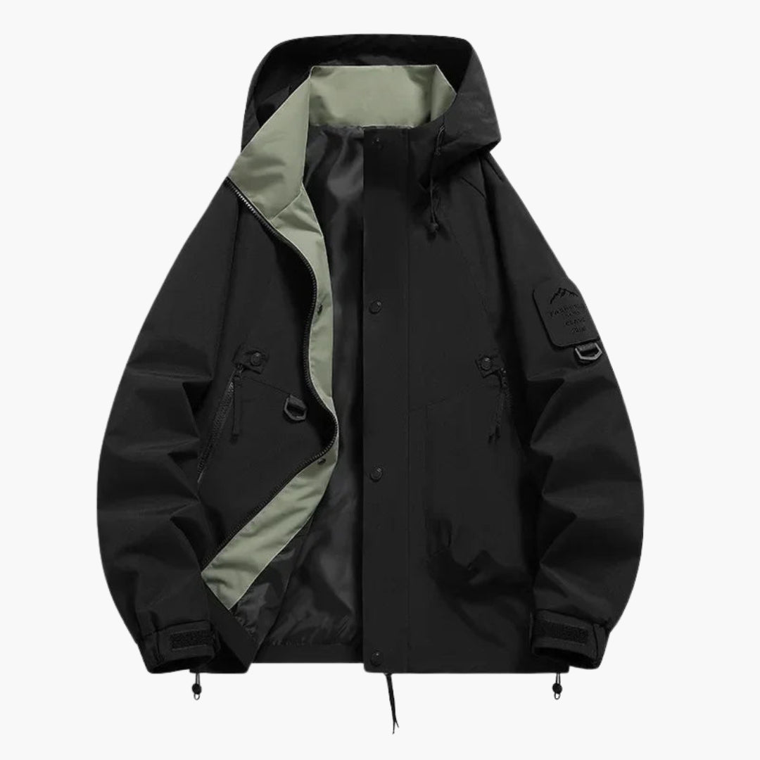 Unisex Kapuzen Skijacke mit verstellbarem Schnitt und langen Ärmeln 2