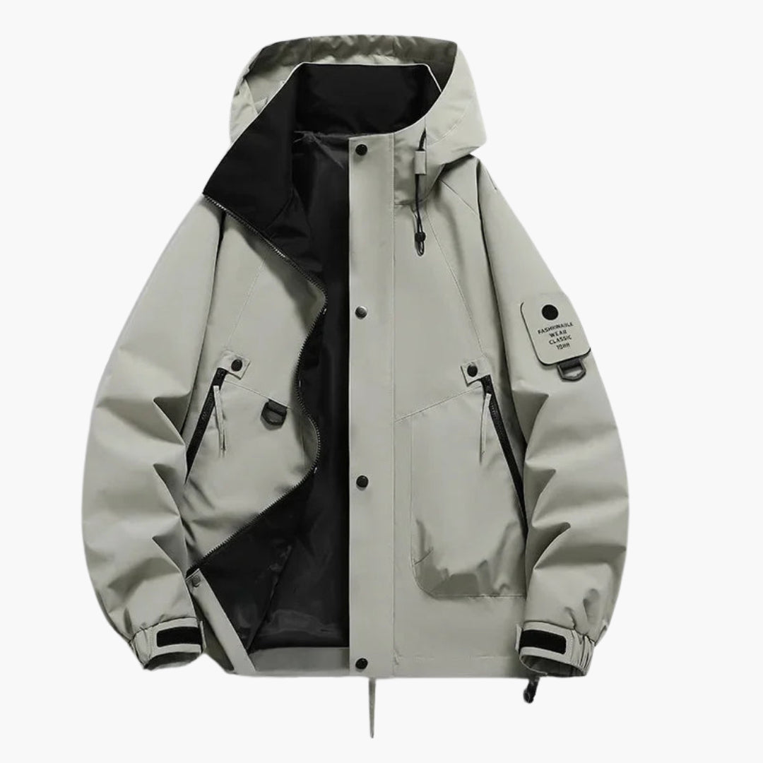 Unisex Kapuzen Skijacke mit verstellbarem Schnitt und langen Ärmeln 3