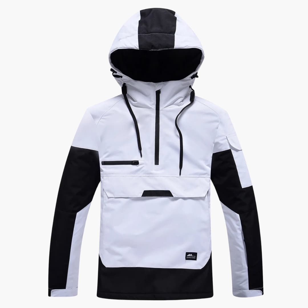 Unisex Skijacke mit verstellbarer Kapuze und Reißverschlusstaschen 3