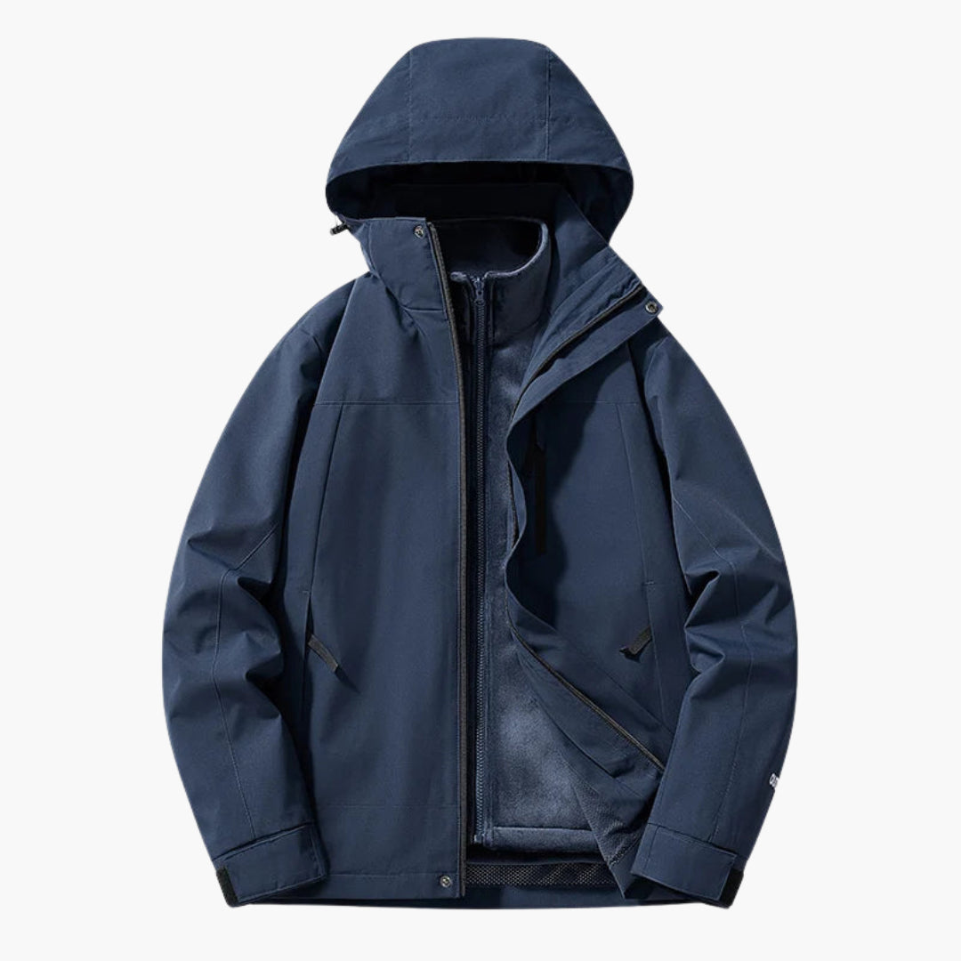 Unisex Skijacke mit verstellbarer Kapuze und praktischen Taschen 1