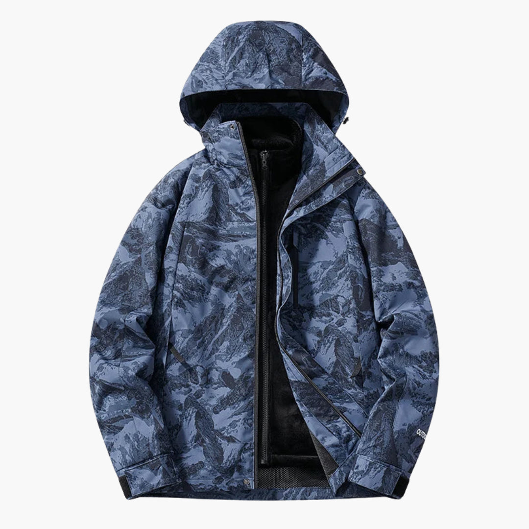 Unisex Skijacke mit verstellbarer Kapuze und praktischen Taschen 2