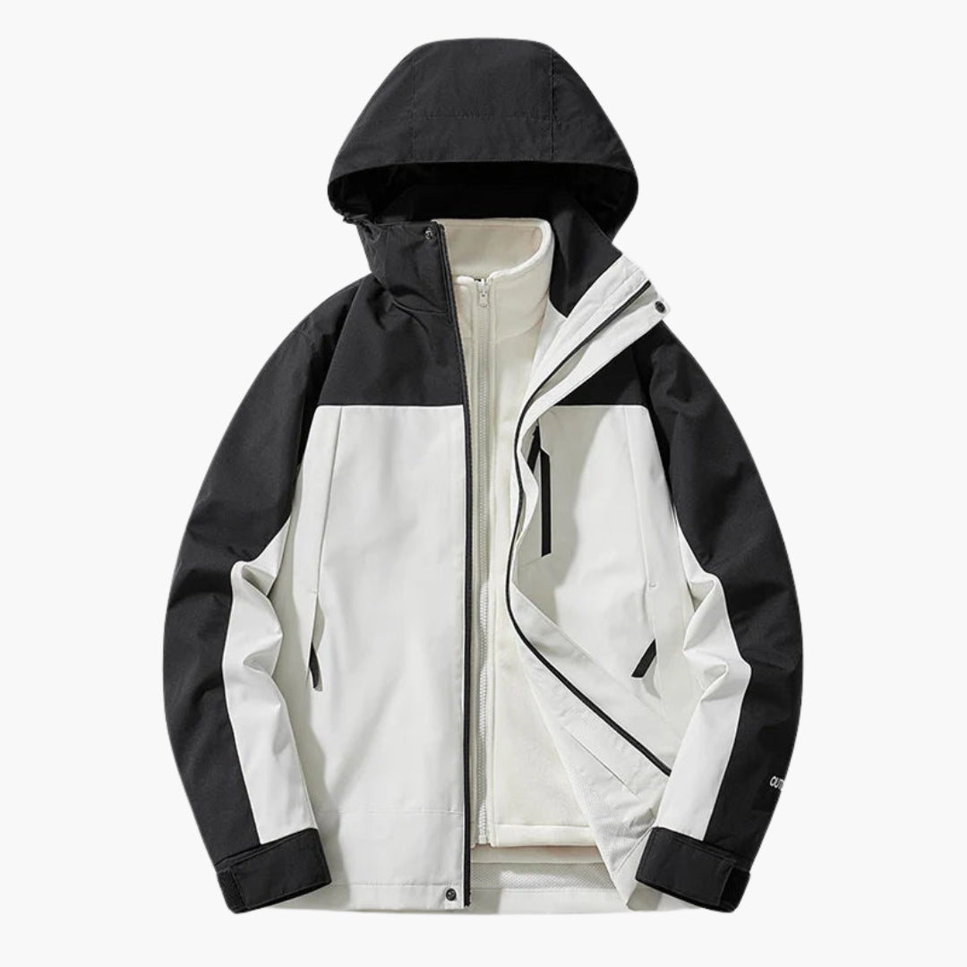 Unisex Skijacke mit verstellbarer Kapuze und praktischen Taschen 3