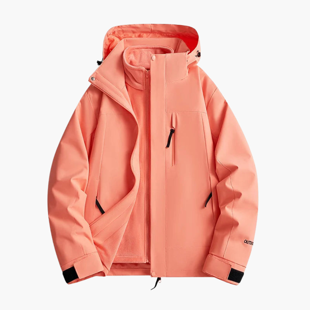 Unisex Skijacke mit verstellbarer Kapuze und praktischen Taschen 4