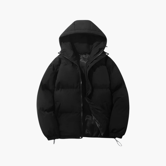 Unisex Winterjacke mit Kapuze und Reißverschluss 0