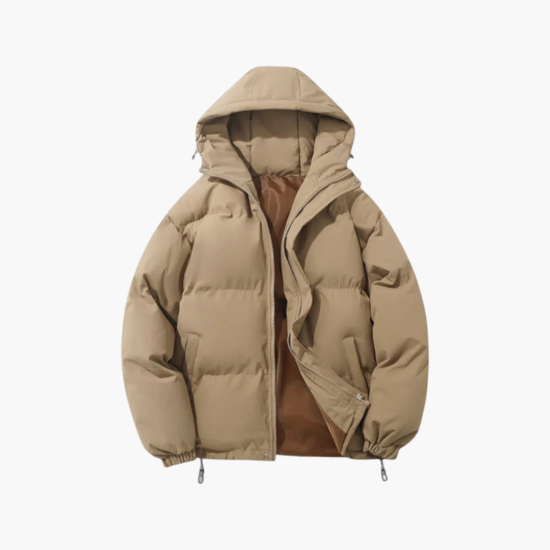Unisex Winterjacke mit Kapuze und Reißverschluss 1