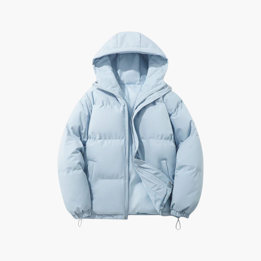 Unisex Winterjacke mit Kapuze und Reißverschluss 5