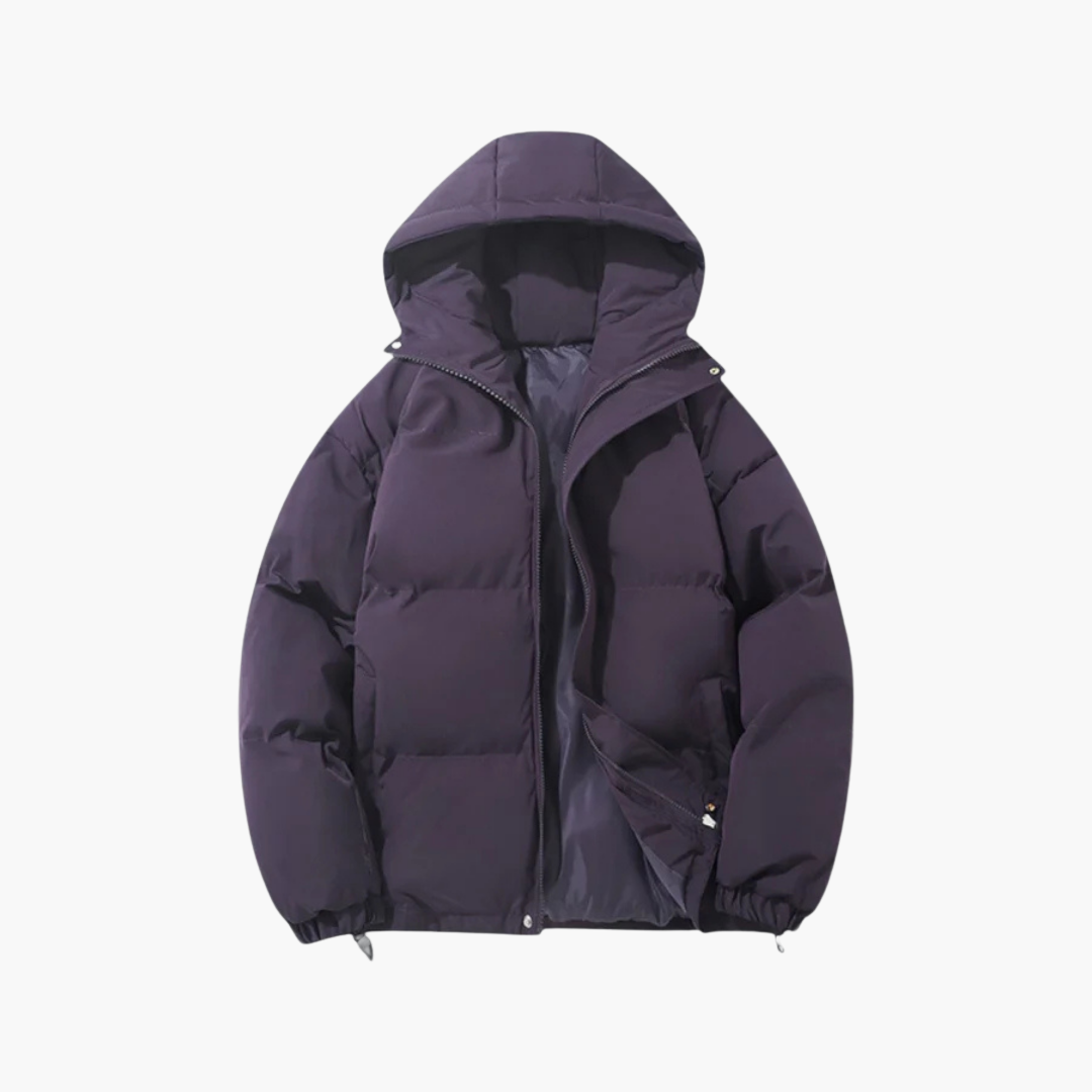 Unisex Winterjacke mit Kapuze und Reißverschluss 6