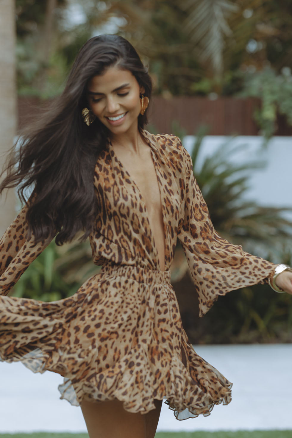 Sommerkleid Damen Minikleid Langärmlig Leicht