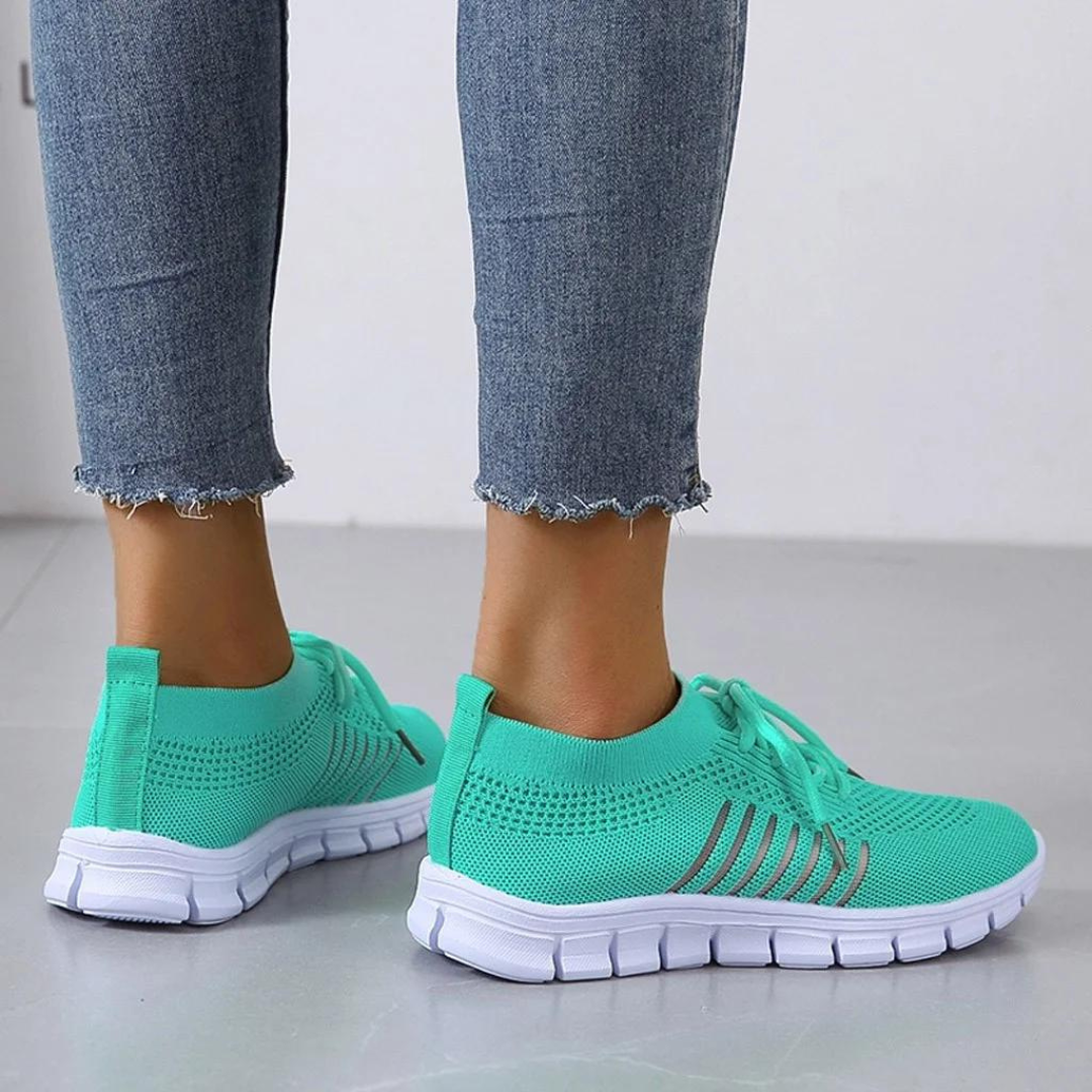 Damen Sneaker Weich Sohle Bequem Sportlich