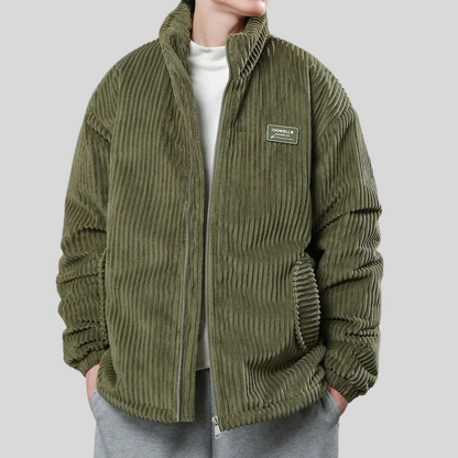 Herren Cordjacke Stilvoll Braun Modern