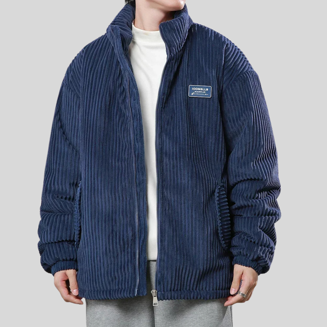 Herren Cordjacke Stilvoll Braun Modern