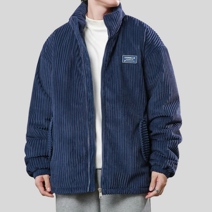 Herren Cordjacke Stilvoll Braun Modern