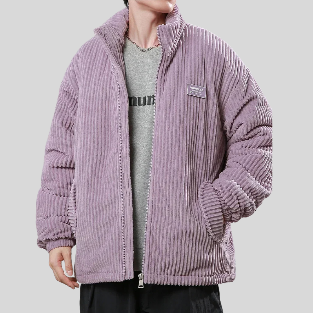 Herren Cordjacke Stilvoll Braun Modern