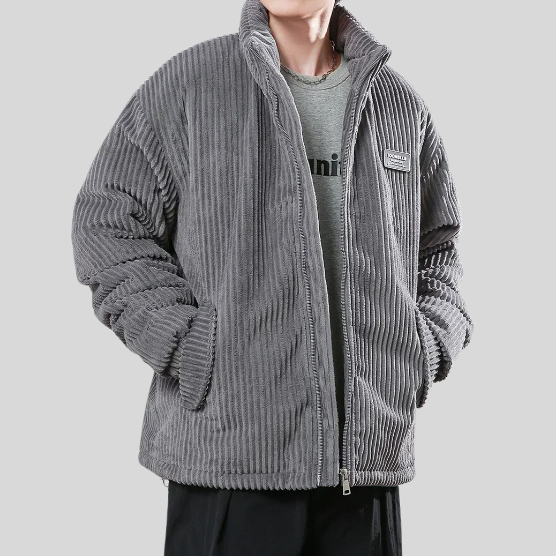 Herren Cordjacke Stilvoll Braun Modern