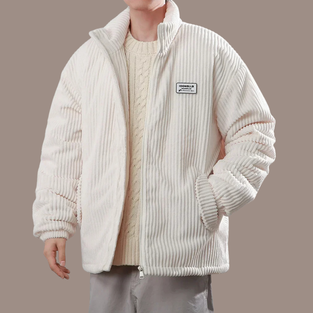 Herren Cordjacke Stilvoll Braun Modern