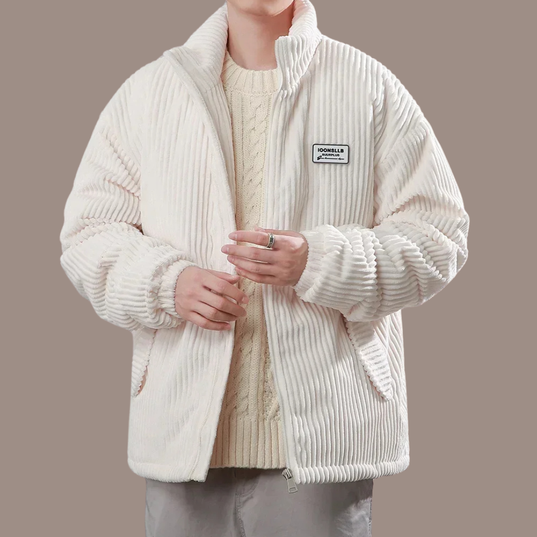 Herren Cordjacke Stilvoll Braun Modern