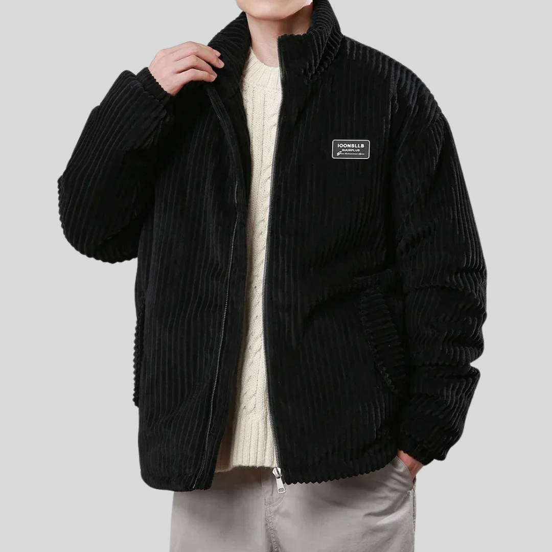 Herren Cordjacke Stilvoll Braun Modern