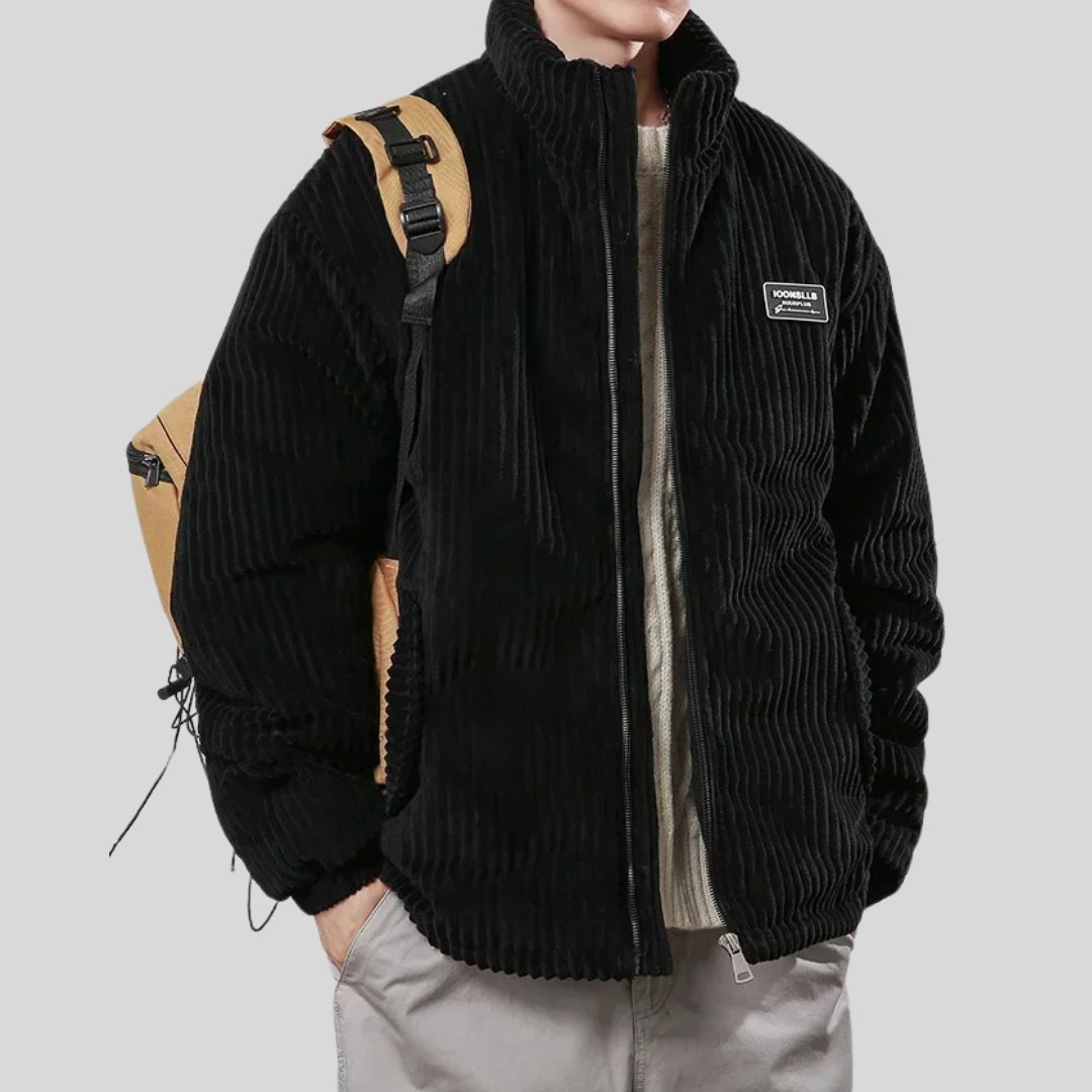 Herren Cordjacke Stilvoll Braun Modern