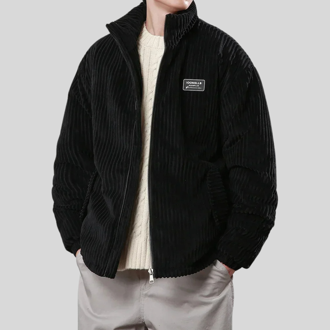Herren Cordjacke Stilvoll Braun Modern