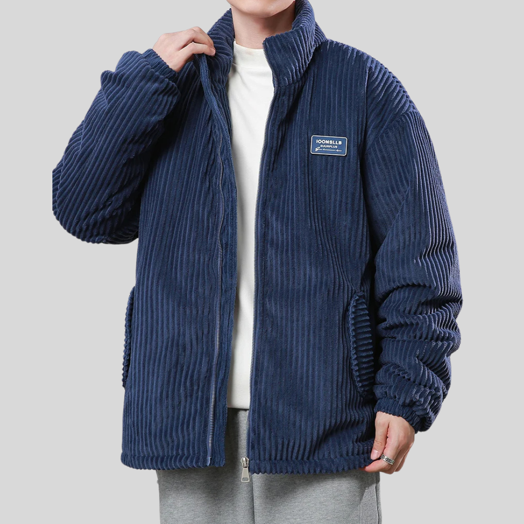 Herren Cordjacke Stilvoll Braun Modern
