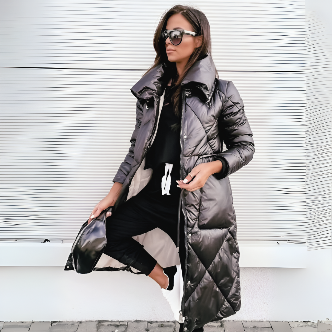 Lange gefütterte Winterparka Damen