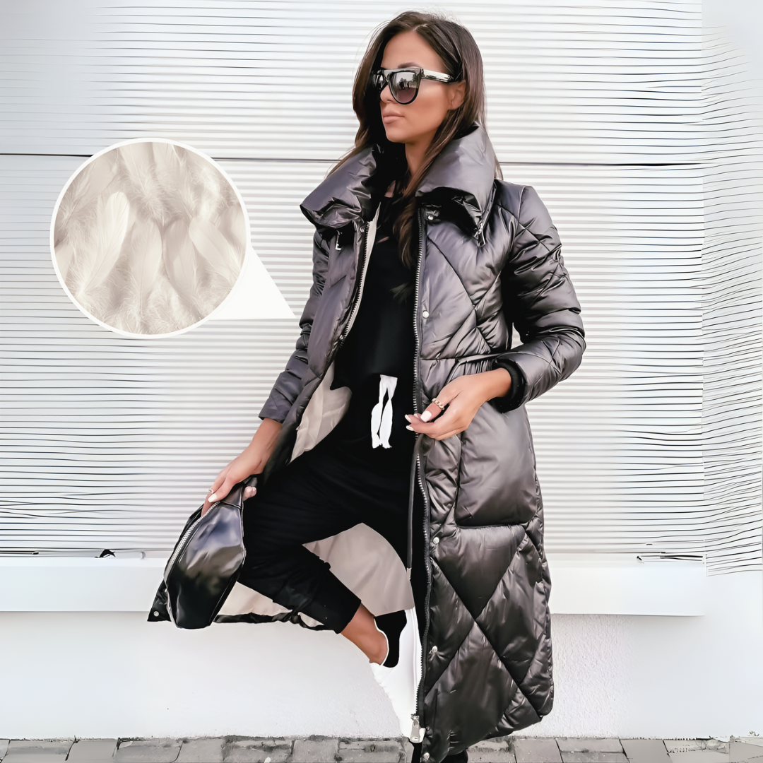 Lange gefütterte Winterparka Damen - BerlinGlamour